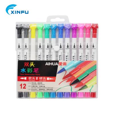 China office & Plastic Cat Top Colorful Drawing Pen Game Gift Baby Pen Cap Function White Cardboard Instant Pen For Students for sale