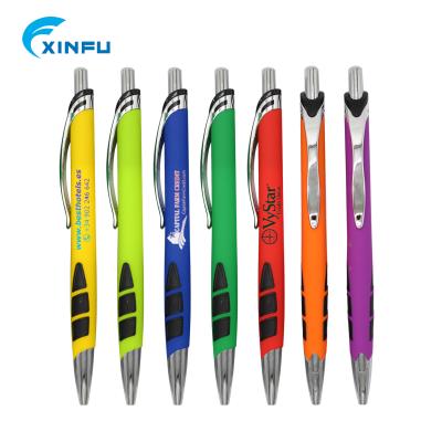 China Fluent writing discount plastic multicolor ball pen with custom logo for advertising for sale