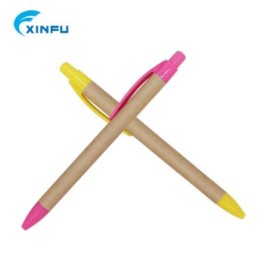 China custom eco friendly ballpoint pens logo eco friendly eco friendly ballpoint pen with news paper for sale