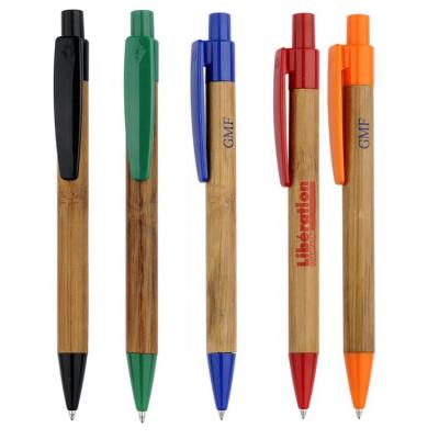 China Promotional Biro Bamboo Pen Plastic Pen Environmental Protection Disposable Custom Design Ball Pen for sale