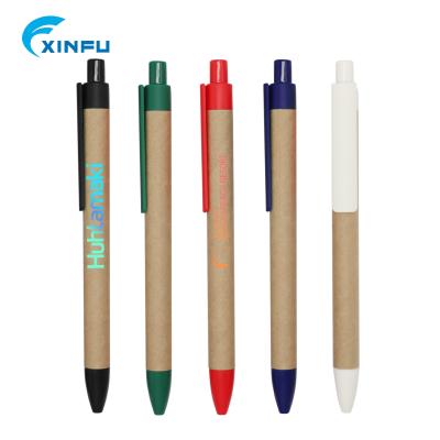 China Promotional Eco Promotional Pen Plastic Paper Pen Customize Logo eco pen for sale