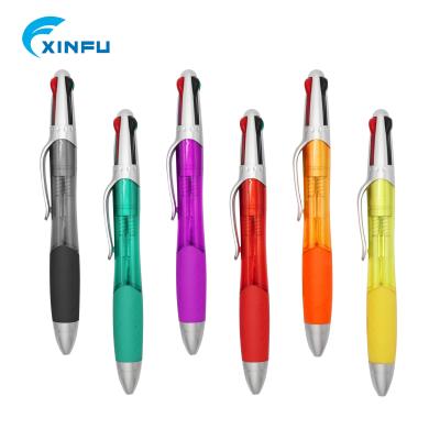 China Wholesale popular 3 in 1 multi-colors logo plastic custom pen with ink three pen refill plastic ballpoint pen for sale