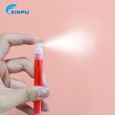 China Promotional Screen Pen Stand Ballpen Pen Plastic Pen Shape Rash Transparent Sanitizer With Spray for sale