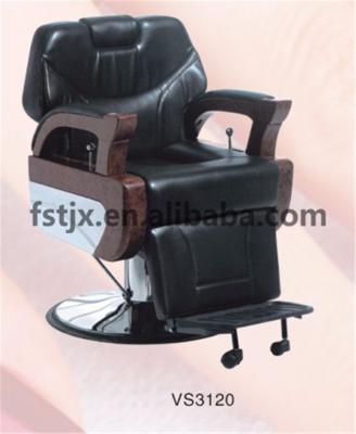 China Luxury Antique Styling Barber Shop Salon Solid Wood Electric Hydraulic Chair for sale