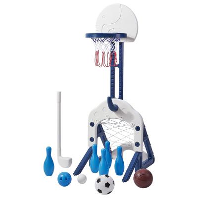 China New Design New Design Kids Plastic Basketball Hoop Adjustable With Stand Indoor Game For Kids for sale