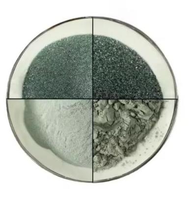 中国 Black Green Silicon Carbide Powder 98% Purity SiC Grit Fine Powder For Metallurgical Refractory 販売のため