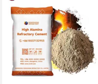 Cina High Temperature Unshaped Refractories A600 Ca60 Ca80 High Alumina Refractory Cement For Furnace Construction in vendita