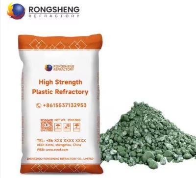 China High Alumina Ceramic Plastic Refractory Mortar Zircon Chrome Corundum Wear-Resistant Refractory Plastic For Hot Blast Furnaces for sale