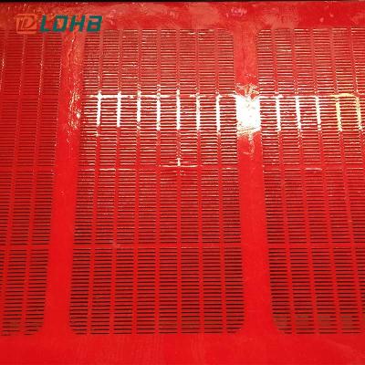 China Mineral Polyurethane Vibrating Screen Mesh Rubber Sieve Plates Dewatering PU Mesh Screen for sale