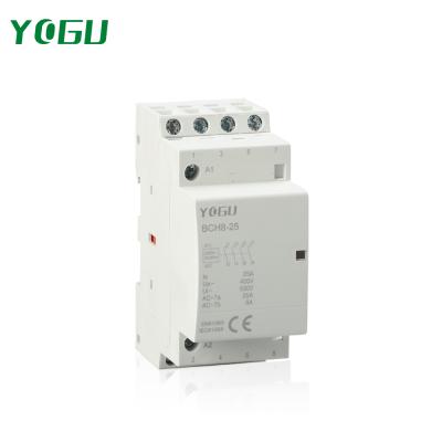 China BCH8 Series 2P 4P Wiring Diagram Household AC Contactor 220V/230V 50/60Hz 2NO/2NC 4NO Din Rail Mini Modular Contactor BCH8 for sale