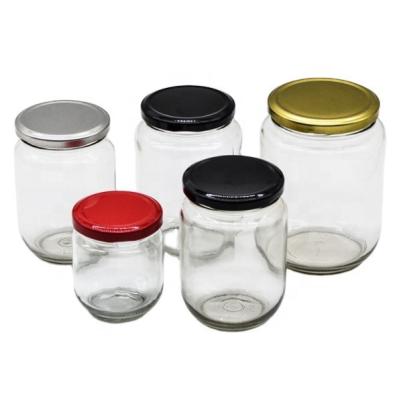 China Factory Produced Empty Clear Round Glass Food Grade Food Grade Honey Jar for sale