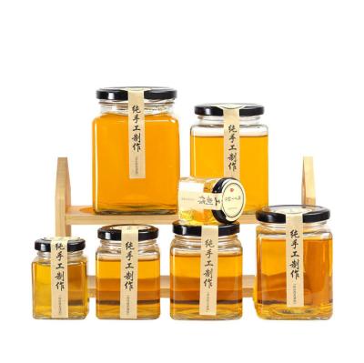 China Wholesale 50ml 80ml 120ml 200ml 280ml Square Glass Eco-friendly Container For Honey Food Storage for sale