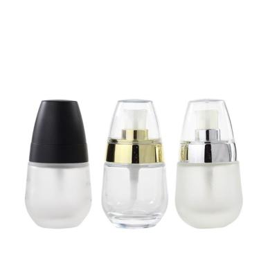 China 30ml 50ml Glass Bottle Packaging Long Lasting Cosmetic Airless Serum Foundation Liquid Lotion Bottle for sale