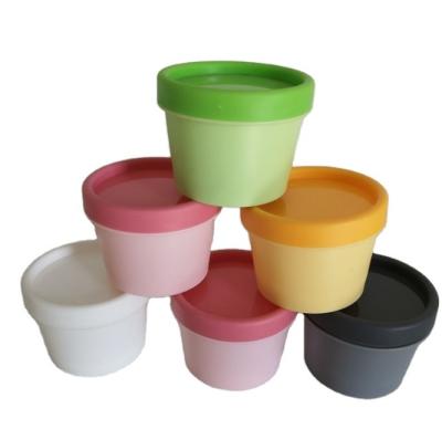 China Personal Care 50g 100g Colorful Ice Cream Tub Shape PP Plastic Cream Jar Mask Box for sale