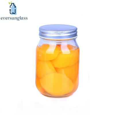 China Eco-Friendly Manufacturers Selling 250ml 380ml 500ml 750ml Eco Round Glass Wide Mouth Square Jar for sale