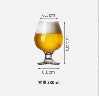 China Wine Clear 330ml Beer Mug for sale