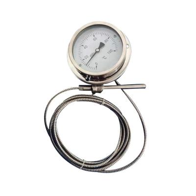 China 2 Meter Stainless Steel Industrial Capillary Thermometer Stainless / Chrome Plated Iron Shell for sale