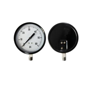 China Industrial pressure gauge with black steel case Ammonia pressure gauge 100mm for sale