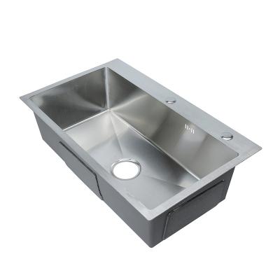 China Without Faucet Industrial Kitchen Sink Single Bowl Large Double Bowl Stainless Steel Kitchen Basin Sinks for sale