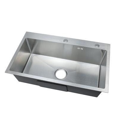 China Without Faucet Large Commercial Single Bowls Kitchen Sink For Restaurants, Hotel, Farm - Handmade for sale