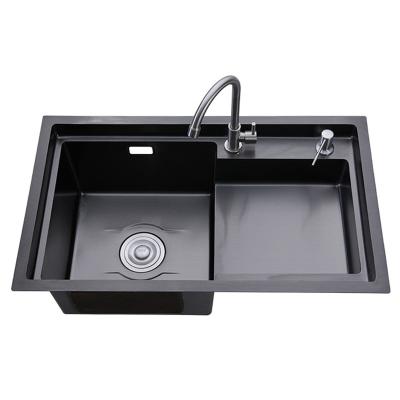 China Without Faucet Kitchen Basin Modern Luxury Stainless Steel Double Sinks Kitchen Bowls for sale