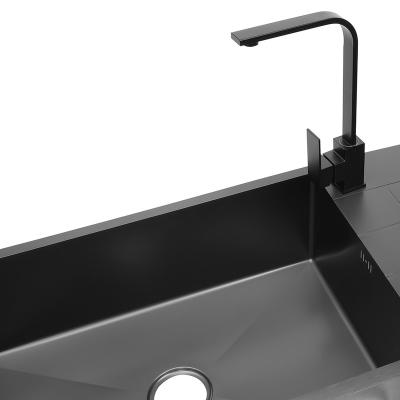 China Without Single Faucet Germany Kitchen Sink Workstation Black Large Sink Basin for sale