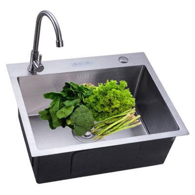 China Without Faucet SD504021 2.0 Thickness Stainless Steel Bowl Modern Handmade Single Bowl Topmount Kitchen Sink for sale