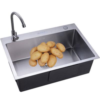 China Without Faucet Mode 4.0MM SD604521 With Water Drainer Apron Front Stainless Steel Single Bowl Undermount Kitchen Sink for sale