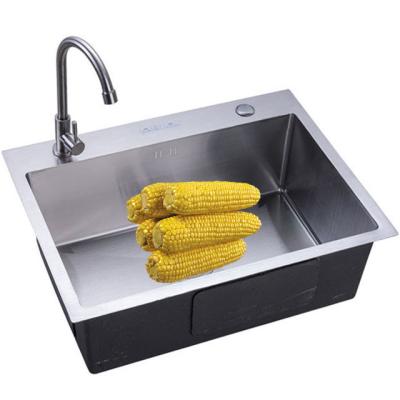 China Without faucet mode 2.0MM SD654521 with water drainer bowl single undermont kitchen sink stainless kitchen sink for sale