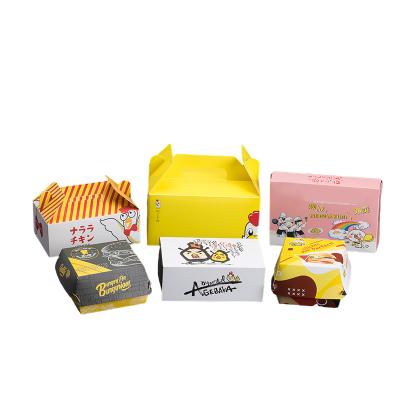 China Custom Recycled Materials Disposable Takeout Box The Fried Chicken Box Hamburger Box for sale