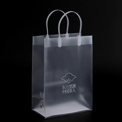 China Recyclable Advertising PVC Bag PP Plastic Transparent Clothing Shopping Bag LOGO Custom Printing Abrasive Bag for sale