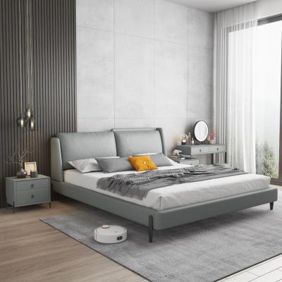 China Sofa Modern Brown Bedroom Furniture Leather Bed With Speaker USB Charger Massage Sofa Bed Sets for sale