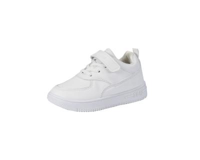 China New Breathable Popular Boys And Girls Durable White PU Flat Sneakers Children'S Breathable Sports Shoes for sale