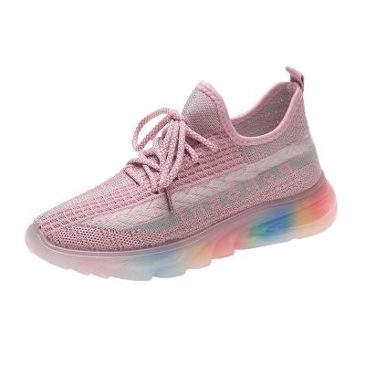 China Fashion Anti-Slip Sneakers Women Fly Knitted Sneakers Walking Style Shoes for sale