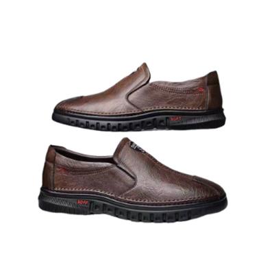 China Brown Waterproof Luxury Classic Breathable Men Wedding Office Good Quality Water Proof Leather Shoes for sale