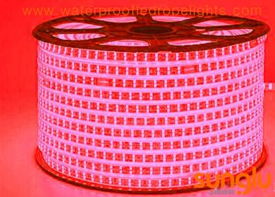 Chine Les lumières de bande à la maison à C.A. LED de décoration, double de SMD2835 180D rame les lumières rouges de corde de LED à vendre