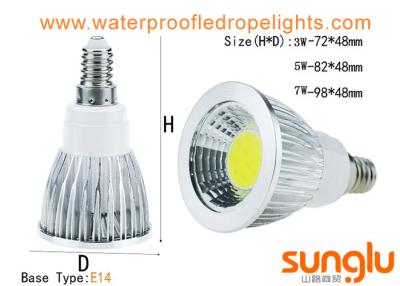 China Energy Star 3W Dimmable LED pone de relieve E14 E27 DC12V con el cuerpo de aluminio en venta