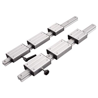 China Hotels Silver Black Aluminum Rod 16mm Double Axle Linear Guide Track Roller Slider Supporting LGB16 4 6 Wheels LGD16 for sale