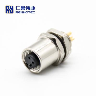 China Petroleum/Chemical/Wall Panel/Steel Industry Cable Deco/Electricity Connector M5 Connector For Waterproof Side M8 Circular Length 2 3 4 Pin Female Module for sale