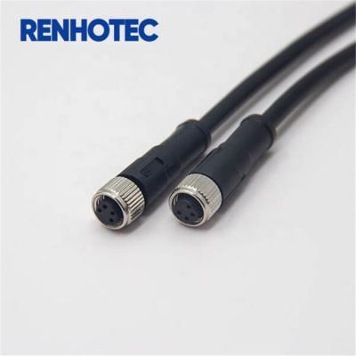 China M8 Connector Mount Cable 4 Pin Female To PVC Jacket Female Cable M8 for sale