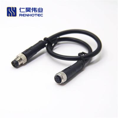 China Welding Type Cable With M12 Male Female Connector Electrical Wire M8 IP IP67 for sale