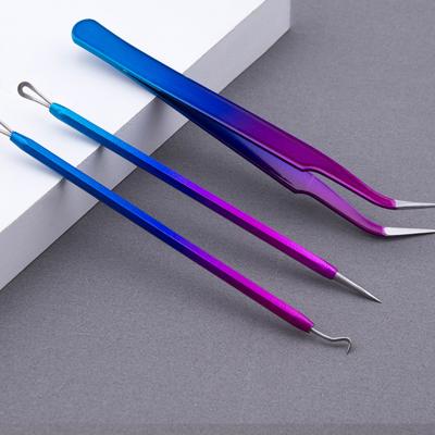 China Various Colors Comedone Extractor Pimple Pin Tool Blackhead Acne Removal Portable And Comfortable Needles Anthracnoses Peep Remover for sale