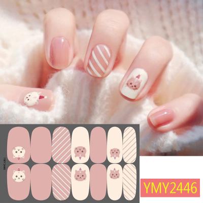 China Easy To Apply 100% Christmas Style Nail Polish Self Adhesive Strips With 1Pc Nail Folder Nail Wraps Stickers for sale