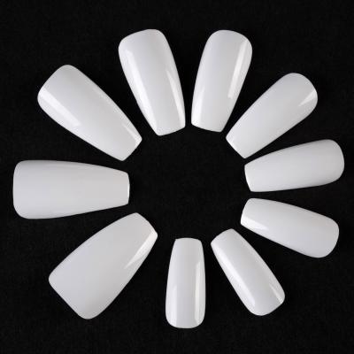 China Perfect Size Fitting& Comfortable Wear 600 Pcs Coffin Ballerina Acrylic Nail Fake Tips Long Full Cover Acrylic Nails Full Cover Acrylic Fake Nails Tips for sale