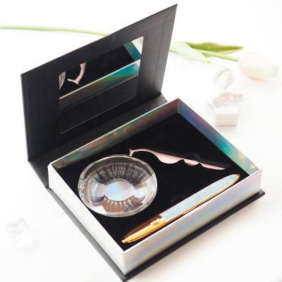 China Cotton Strip Stunning 3D 5D 6D 8D Natural Mink Eyelash With Eyeliner Packing Set For Date for sale