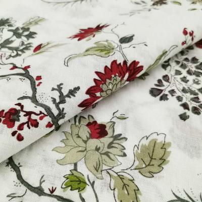 China Beautiful 100% pure organic printed ramie fabric for sale