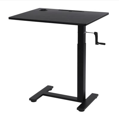 China Ergonomic Simple Ergonomic Height Adjustable Home Office Desk Height Adjustable Crank Manual Overlay (Height) Side Bed Table Work for sale