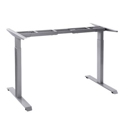 China 2020 Modern Electric Adjustable Ergonomic Desk Table 2 Stage 2 (Height) Motor Sit Stand Height Adjustable Desk Frame for sale