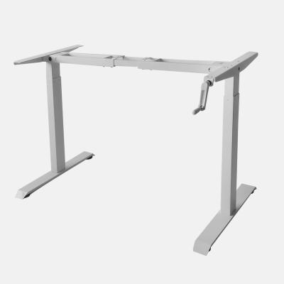 China Ergonomic Manual Height Adjustable Desk Frame Position (Height) Table For Home Office for sale