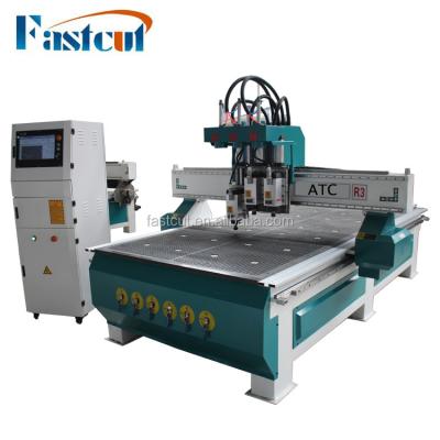 China Hotels China Supplier Three-process 1325 CNC Router Switch Tools Woodworking Machine for sale